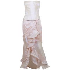 Thierry Mugler Couture Vintage Iridescent Pink Two Piece Suit 1