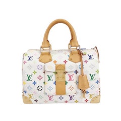 Louis Vuitton x Takashi Murakami Speedy 30 Lock White Multicolor