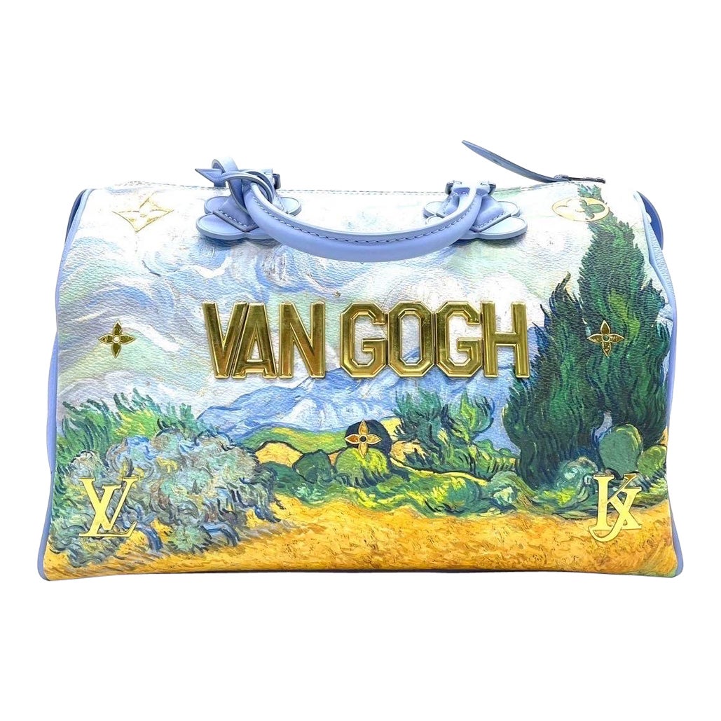Louis Vuitton x Jeff Koons Speedy 30 Van Gogh Top Handle Bag 2017 For Sale