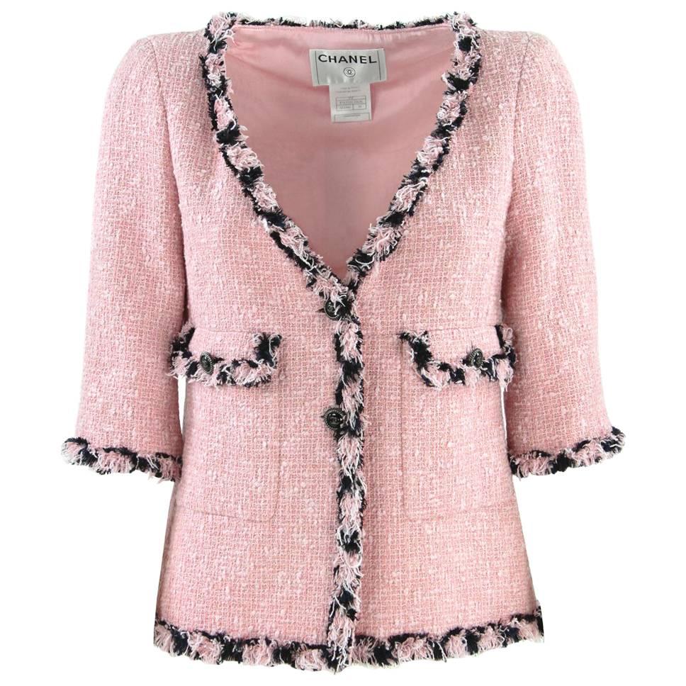 Chanel Pink Cotton Blend Jacket, 2000s