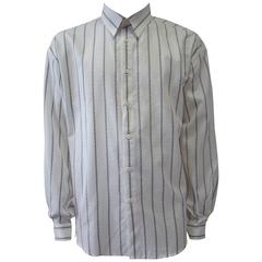 Gianni Versace Striped With Initials Printed Shirt