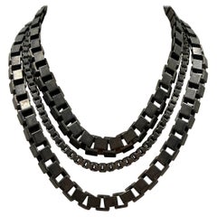 Thierry Mugler Collana a più fili in argento 1980