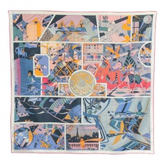 Foulard / sciarpa Hermès double-face 'fabbrica Hermès'