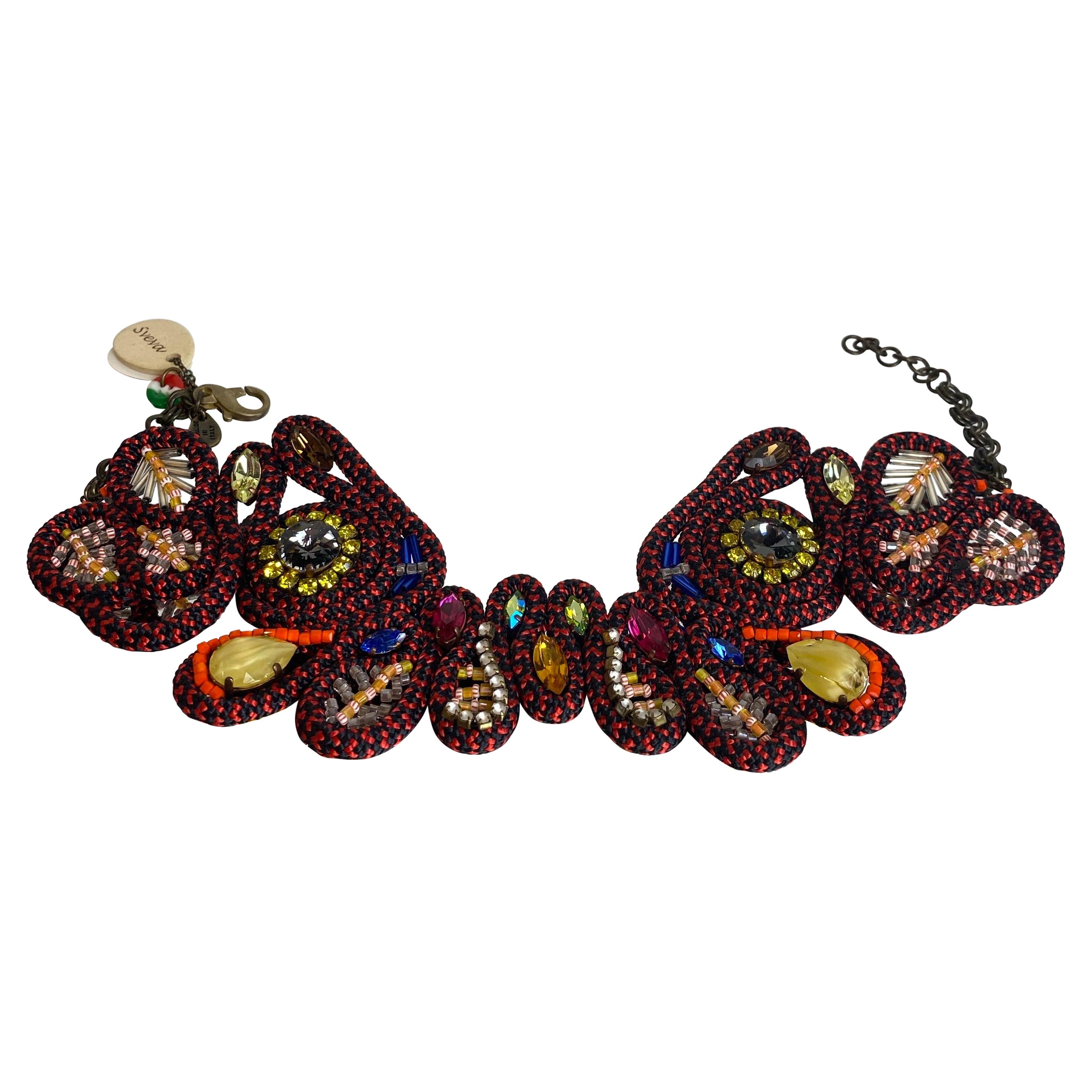 Collana rossa e nera Sveva Collection. in vendita