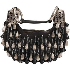 Chloe Black and Silver Bracelet Bag