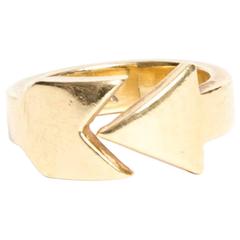 Cartier Dinh Van 18 Karat Gold Arrow Ring - Size 4