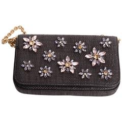 Dolce & Gabbana Floral Jewel Embellished Handbag