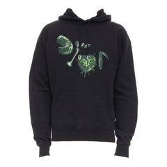 DIOR HOMME Cactus Jack black green cotton graphic logo print hoodie XXS
