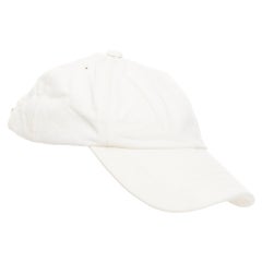 Cappello da baseball Jacquemus crema cotone bianco con logo ricamato 56cm