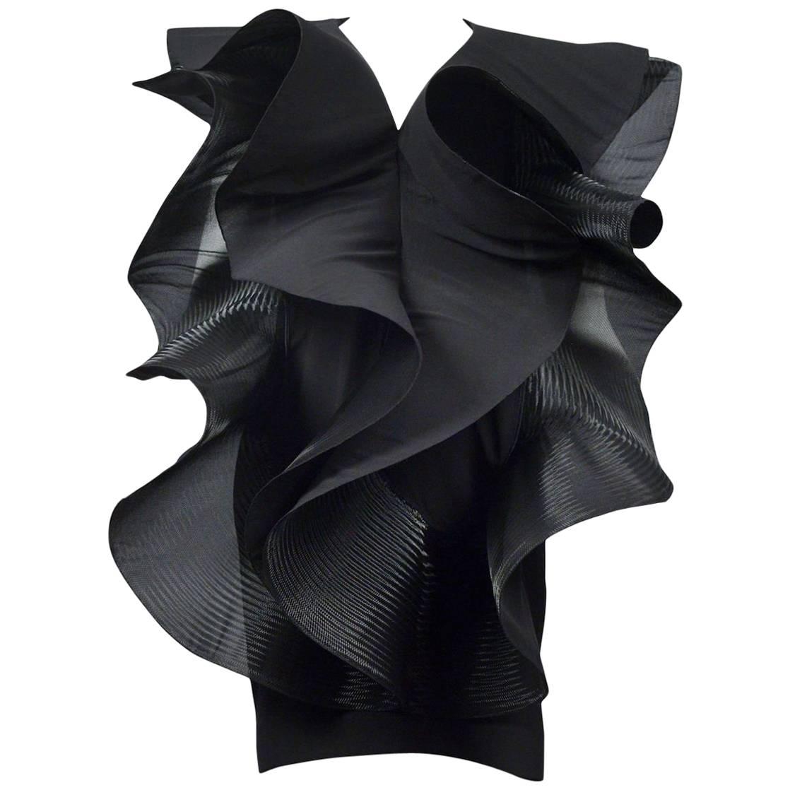 Pierre Cardin Couture Architectural Ruffle Dress