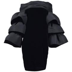 Pierre Cardin Couture Ruffle Sleeve Dress