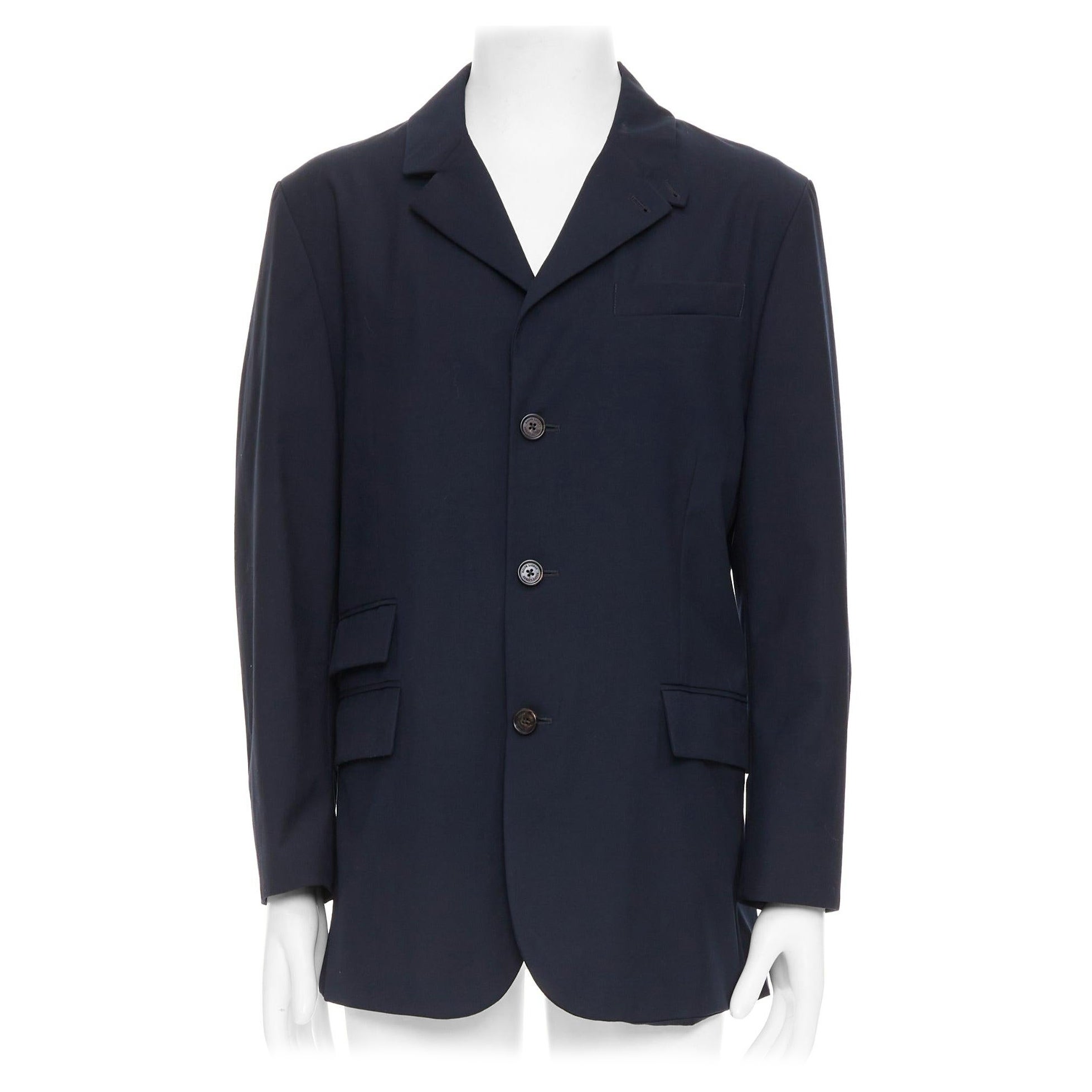 Ralph Lauren Purple Label manteau en sergé marine à 3 poches à rabat et double évent XL en vente