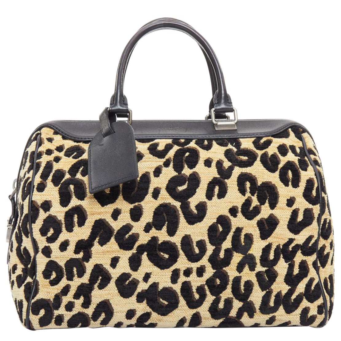 LOUIS VUITTON 2012 Stephen Sprouse Speedy 30 Leoparden-Jacquard-Tasche aus Canvas-Leder