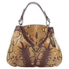 RALPH LAUREN Label Proprietor scaled leather Western Flame stitch hobo bag