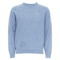 BRUNELLO CUCINELLI jersey de punto azul claro lana virgen cachemira seda IT50 L