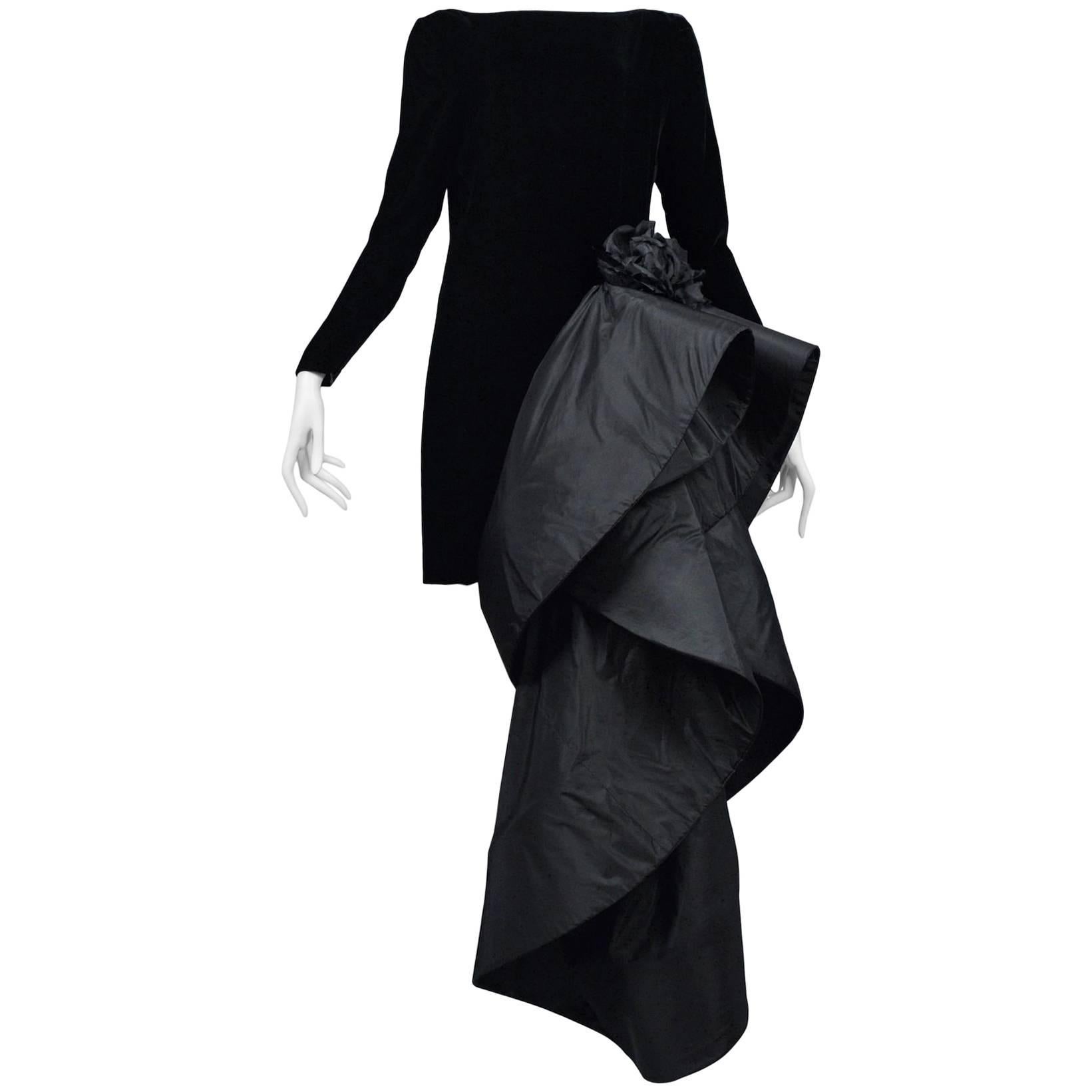 Pierre Cardin Couture Avant Garde Train Gown