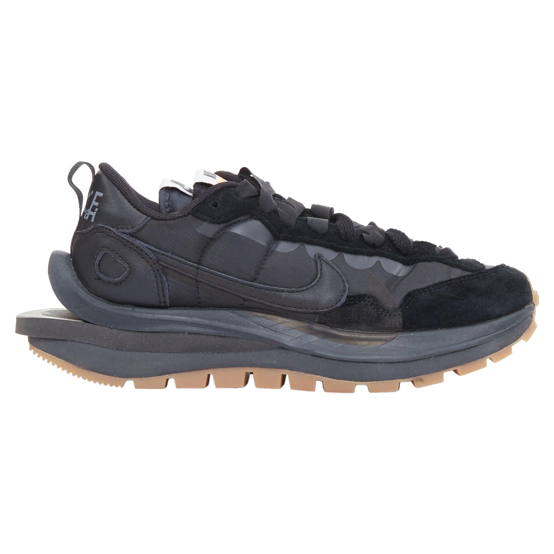 NIKE Sacai VaporWaffle nero gum beige scarpe da ginnastica decostruite US3.5 EU35.5