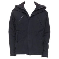 GOLDWIN Schwarze Goretex-Skijacke mit gepolstertem Logo und Reißverschlusstaschen M