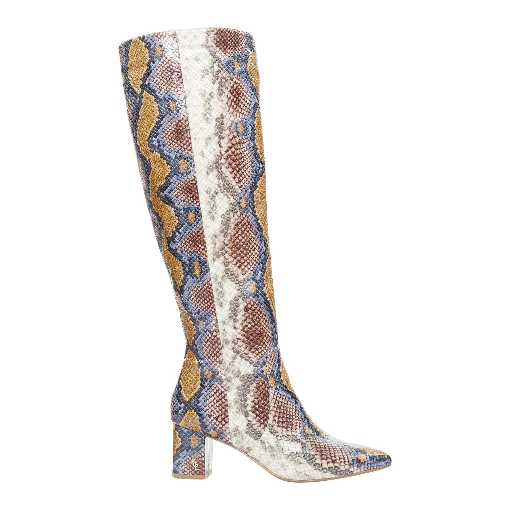 KURT GEIGER Briya beige crema piel estampada botas altas EU36 en venta