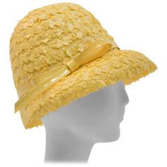 60s Yellow Straw Hat