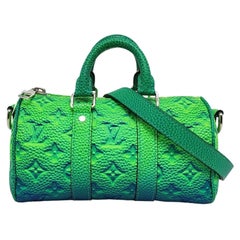Louis Vuitton Keepall Nano Virgil Abloh Illusion Green/Blue Taurillon Leather Cr