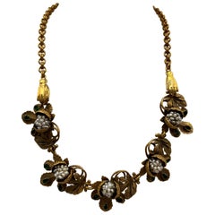 Gold-Toned Brass And Freshwater Pearl Statement Necklace