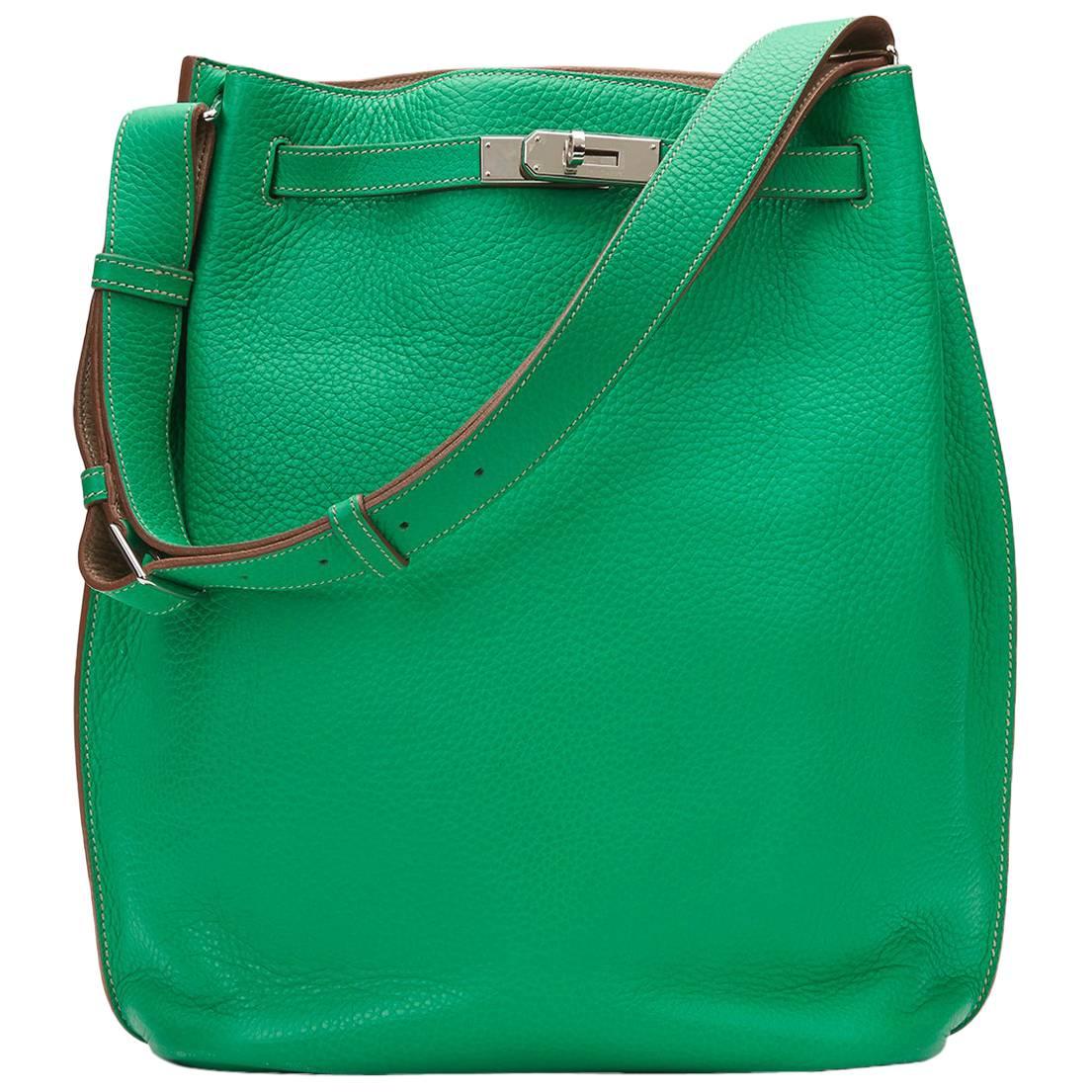 2013 Hermes Menthe Clemence Leather So Kelly 26