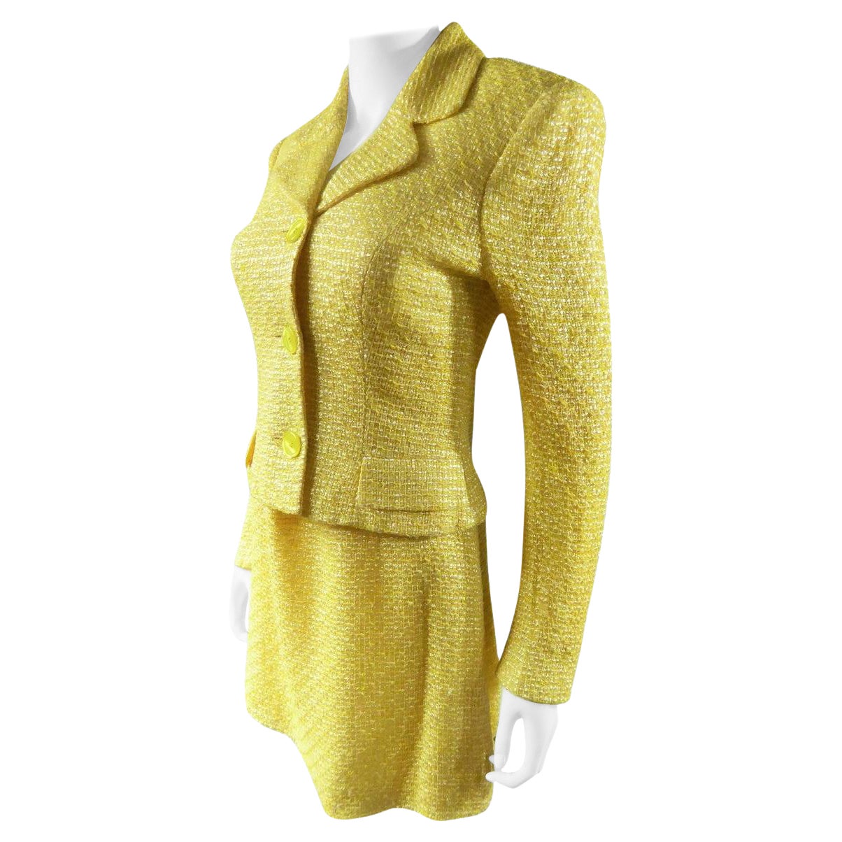 A Versace Yellow Dress and Jacket, Circa 1990