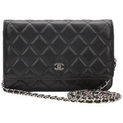 2015 Chanel Black Quilted Lambskin Wallet-on-Chain WOC