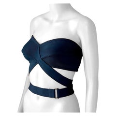 Azzedine Alaia Campagna P/E 1987 Vintage Wrap Bra Bralette Crop Top