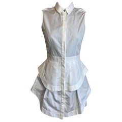 Robe midi blanche Alexander McQueen.