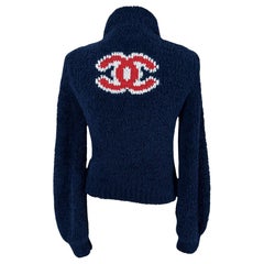 Chanel CC Apres Ski Teddy Bomber Jacket 34 FR