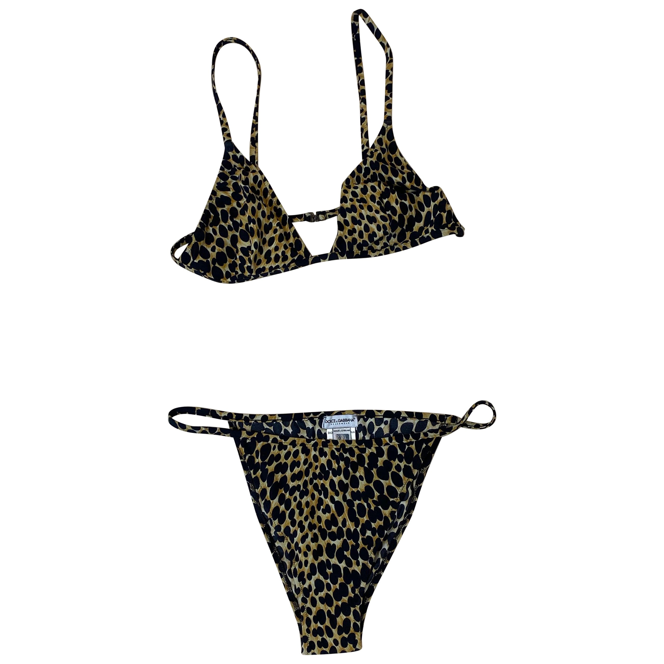 Bikinioberteil und -unterteil Dolce & Gabbana leopard.