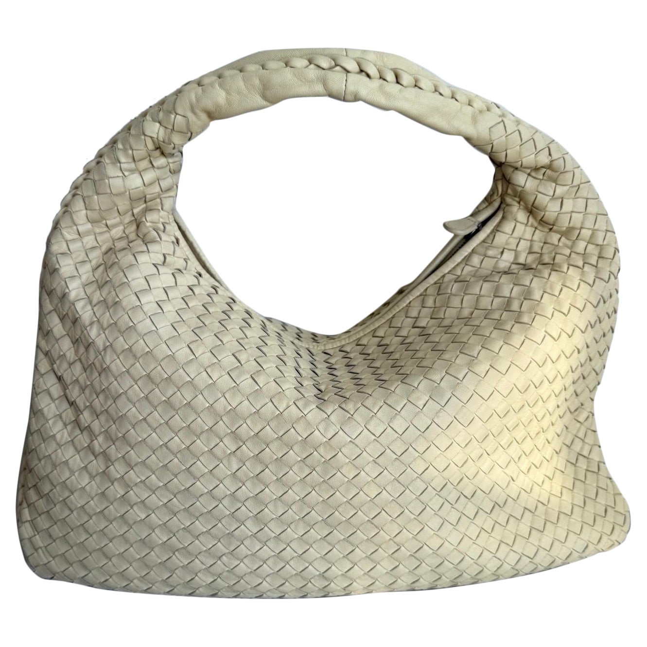 Bottega Veneta Hobo in pelle giallo chiaro Intrecciato 47cm
