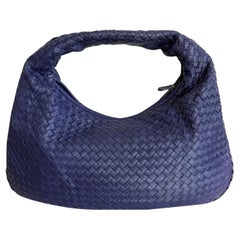Bottega Veneta Veneta Hobo Marine Leder Intrecciato 47cm