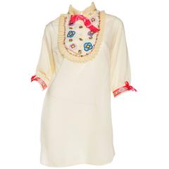 Vintage 1960s Gucci Inspired Babydoll Shirt Dress