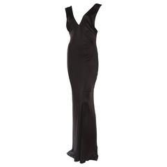1990s Vintage Versus Versace Slinky Backless Jersey Gown 10