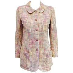 Chanel Spring 1998 Pastel Cotton Tweed Longer Length Jacket 9