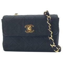 Chanel Vintage Fabrice Extra Mini Flap Bag con tracolla con bottoni in oro 24k