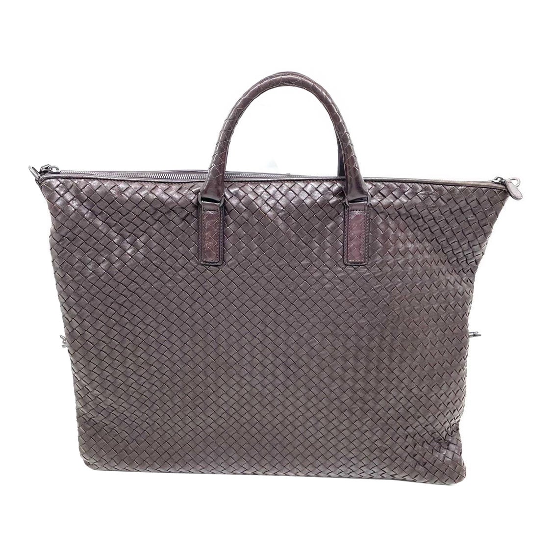 Bottega Veneta Maxi Convertible Tote Bag Hobo in pelle marrone scuro con trasporto a due vie 5 in vendita