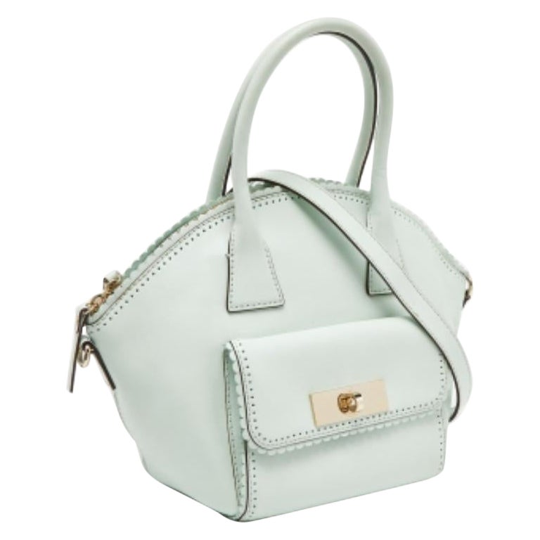 Kate Spade sacoche en cuir festonné vert menthe