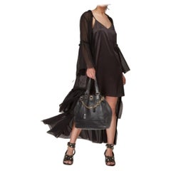Yves Saint Laurent Bolso Bucket de Piel de Ultramar Marrón Choco