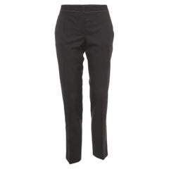 Prada Pantalones formales slim fit lana negra S