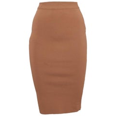 Stella McCartney Dark Beige Knit Pencil Skirt S