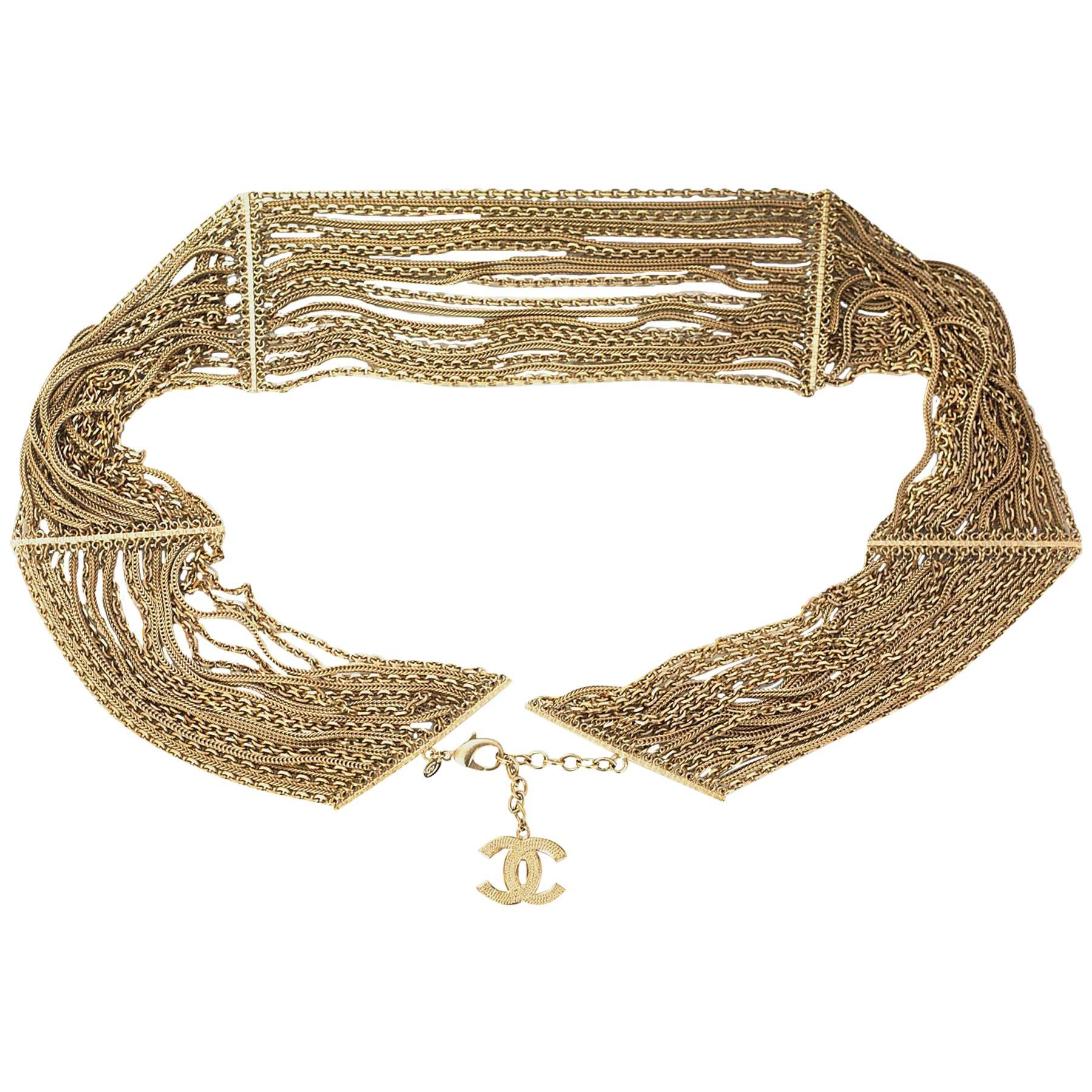 Chanel Gold Multi-Strand Chain Link Belt