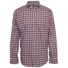 Polo Ralph Lauren Camisa de algodón a cuadros de manga larga L