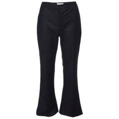Alexander McQueen Pantalón acampanado de rayas laterales de lana negra M