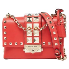 Michael Kors Mini Cece Crossbody in pelle borchiata rossa