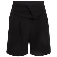 Max Mara Black Crepe High Waist Shorts M