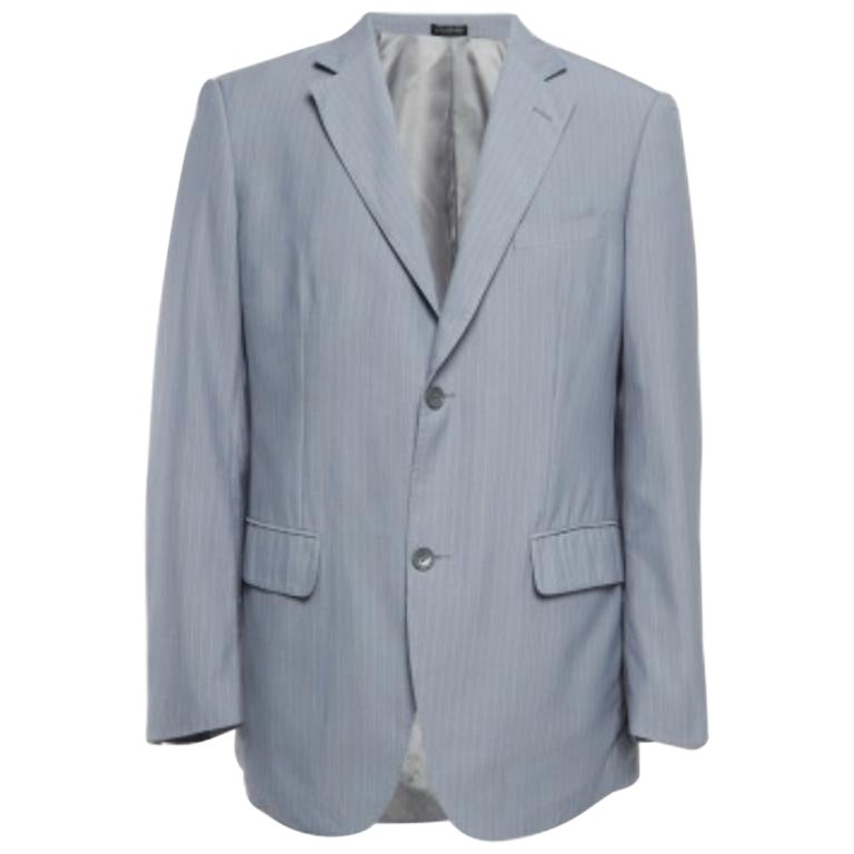 Ermenegildo Zegna Blazer de lana a rayas con un solo pecho M en venta